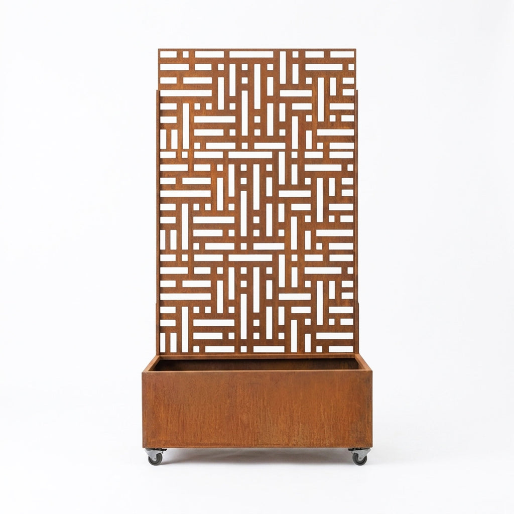 Metal Indoor/Outdoor Privacy Screen with Plant Pot - 90cm x 180cm