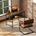 2-Tier Computer Desk, 100 x 60 cm, Rustic Brown Rustic Brown