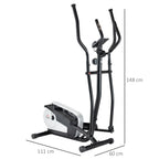 Elliptical Cross Trainer w/ Adjustable Resistance, LCD Monitor, Wheels