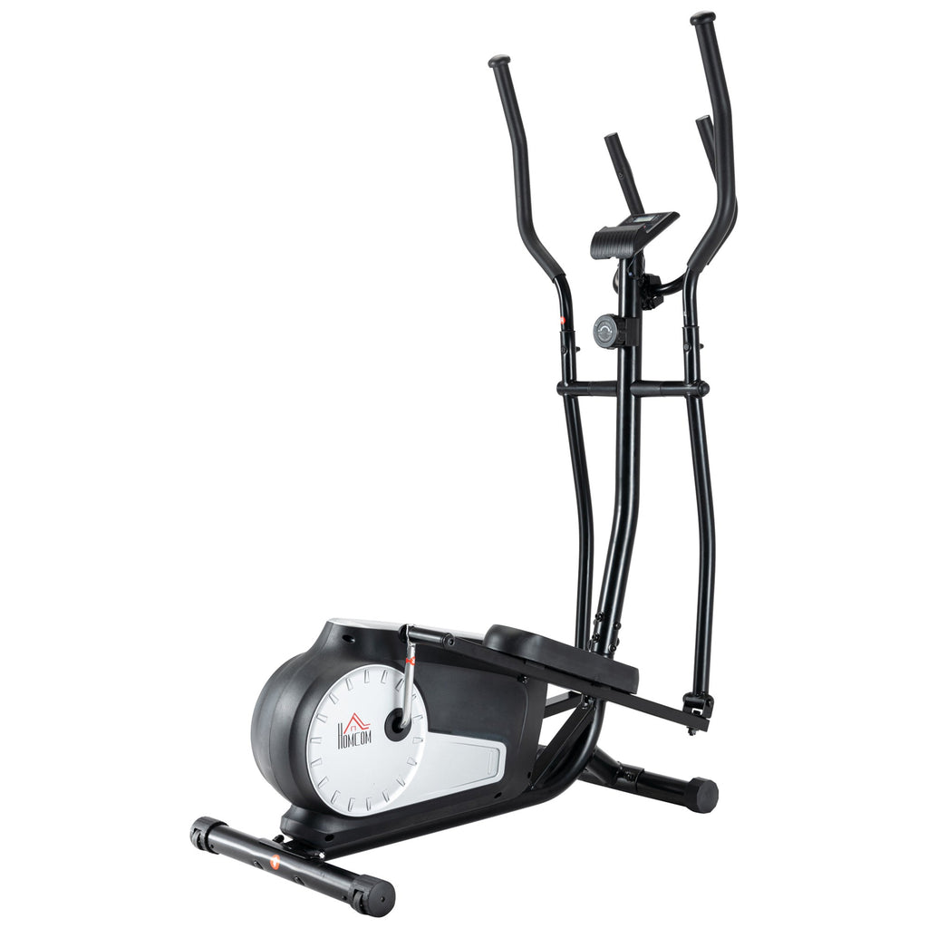 Elliptical Cross Trainer w/ Adjustable Resistance, LCD Monitor, Wheels