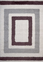 Moodi Shaggy Grey/Purple Contour Rug
