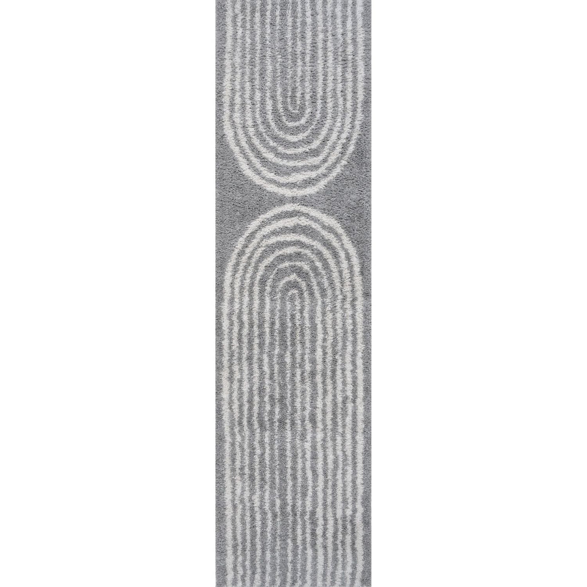 Moodi Shaggy Grey Echo Rug 80X300 cm