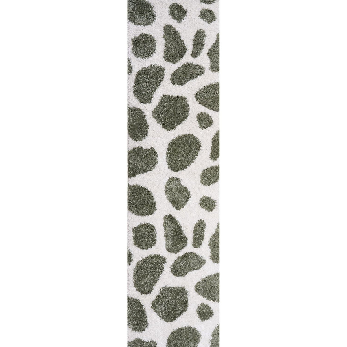 Moodi Shaggy Green Erosan Rug 80X300 cm