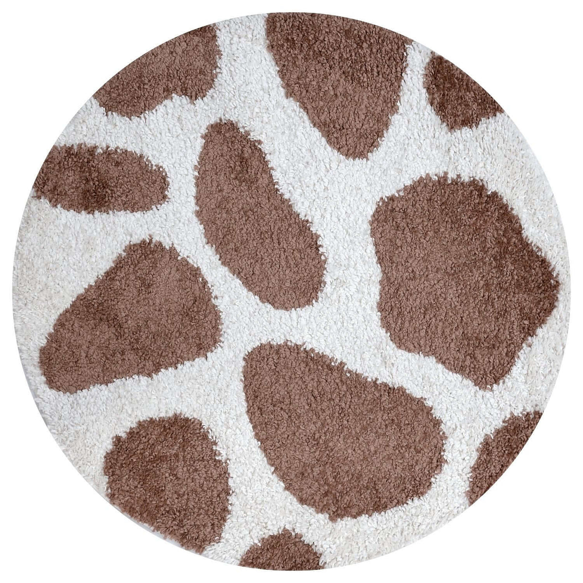 Moodi Shaggy Terra Froth Rug Ø 120 cm