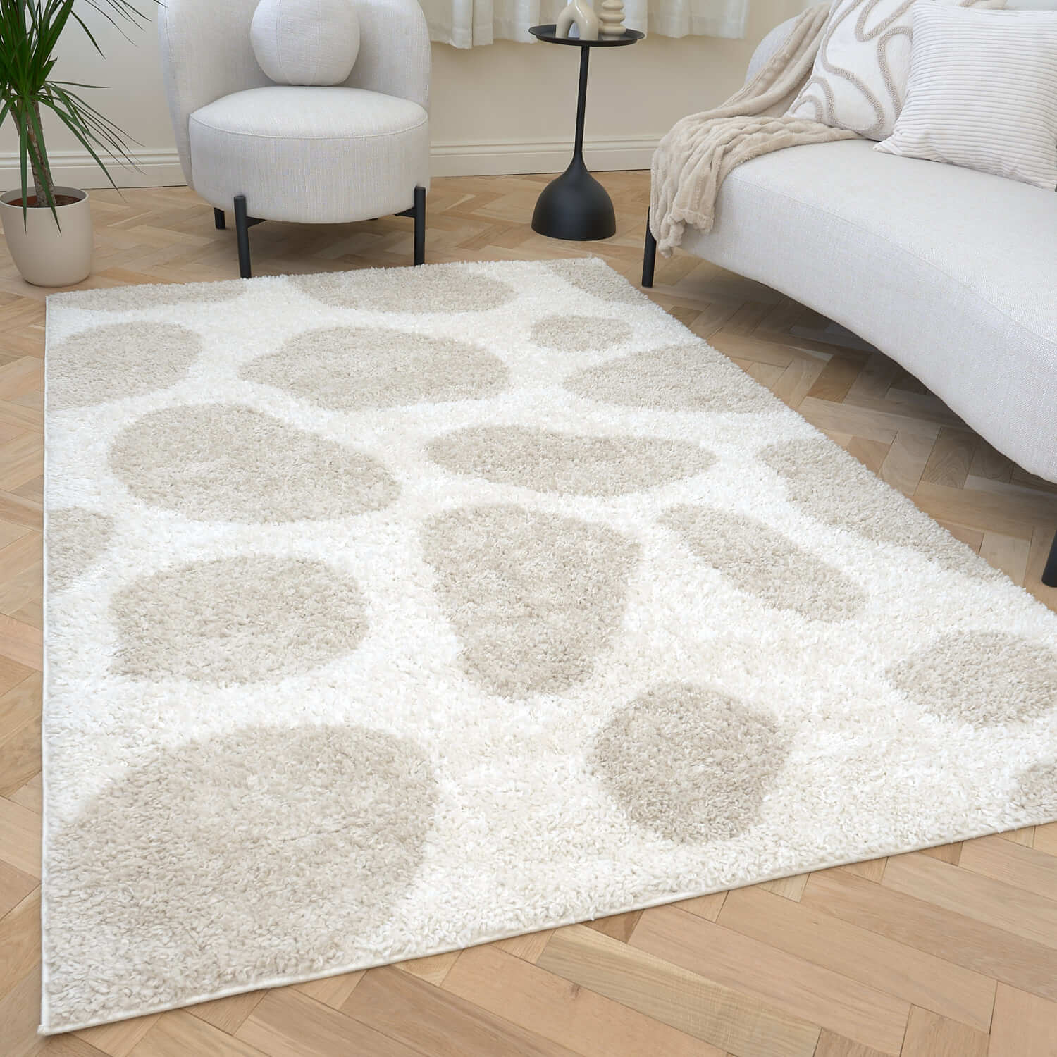 Moodi Shaggy Cream Kora Rug