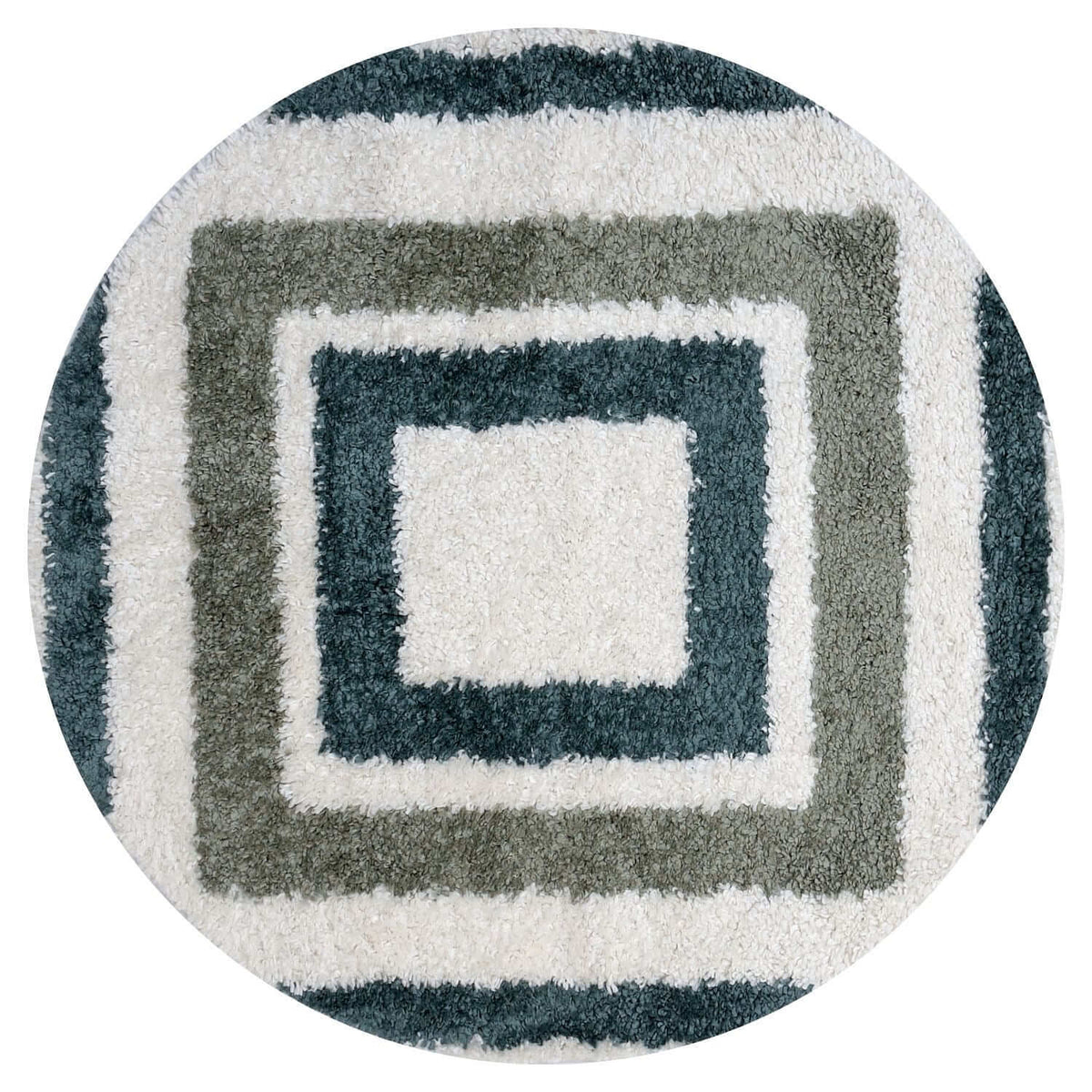 Moodi Shaggy Green Marina Rug Ø 120 cm