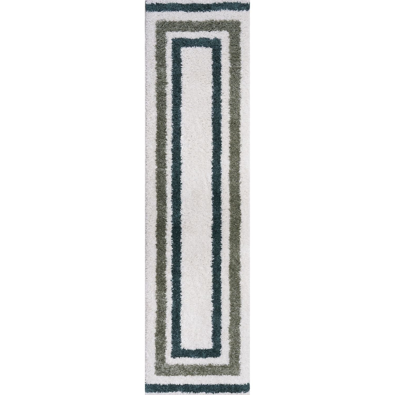 Moodi Shaggy Green Marina Rug 80X300 cm