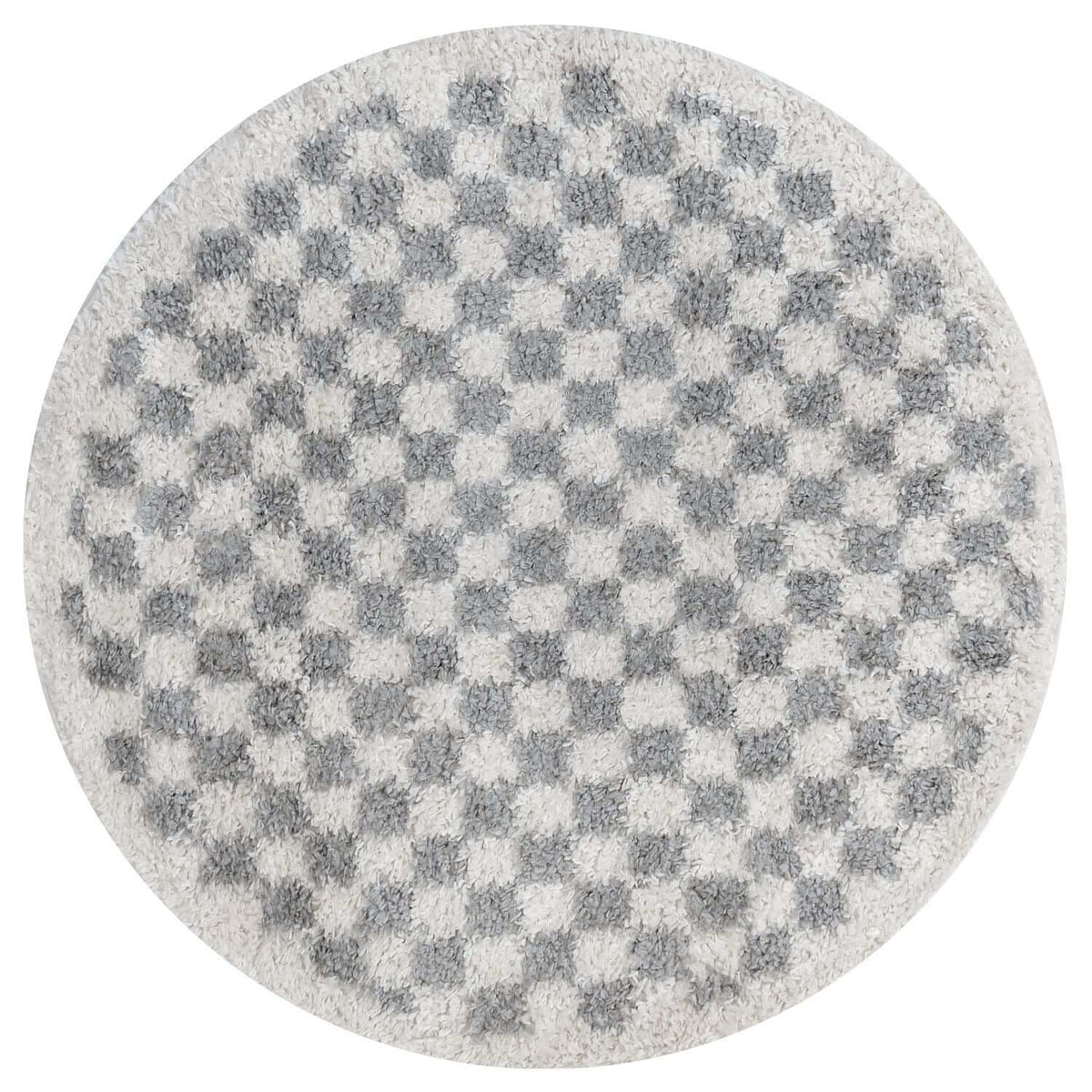 Moodi Shaggy Grey Mulberry Rug 120 cm Round