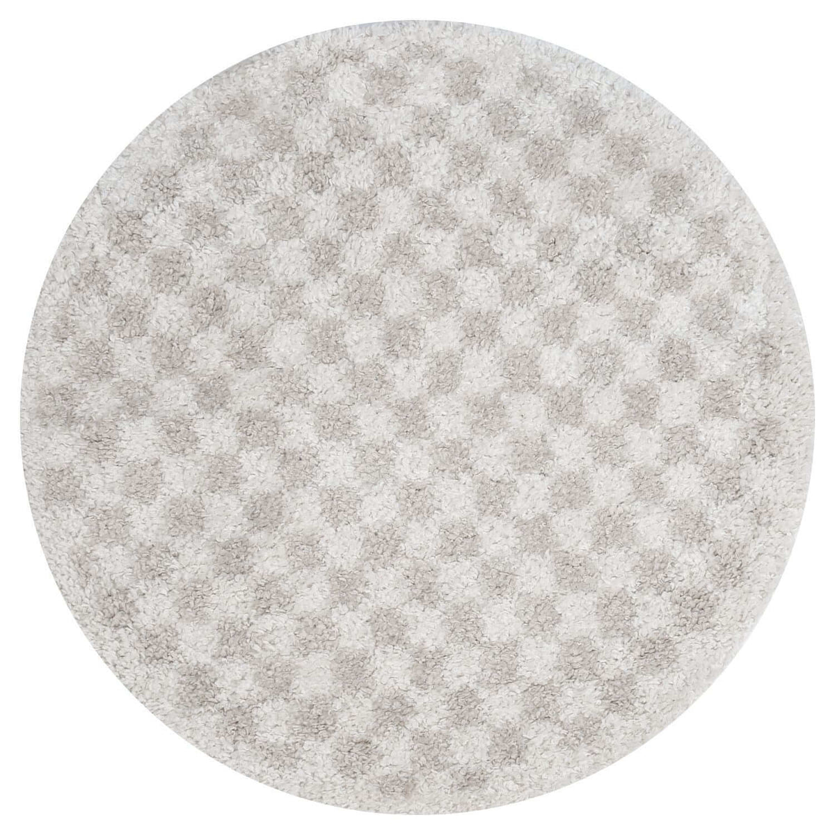 Moodi Shaggy Light Beige Nomari Rug Ø 120 cm