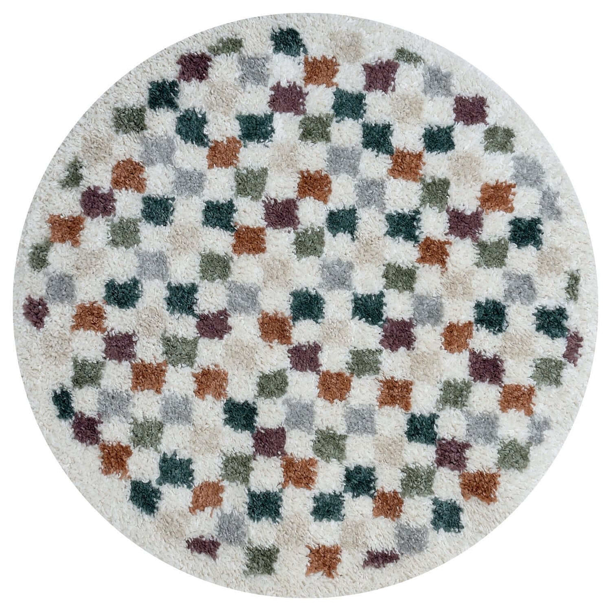 Moodi Shaggy Multicolour Pulseway Rug Ø 120 cm