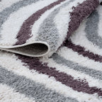 Moodi Shaggy Grey/Purple Smokeberry Rug