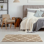 Moroccan Beige Shaggy Rug