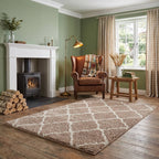 Moroccan Beige Shaggy Rug