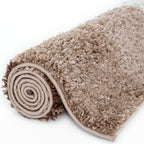 Geometric Brown Shaggy Rug