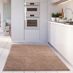 Solid Beige Shaggy Rug