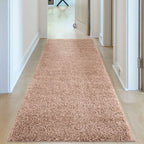Solid Beige Shaggy Rug
