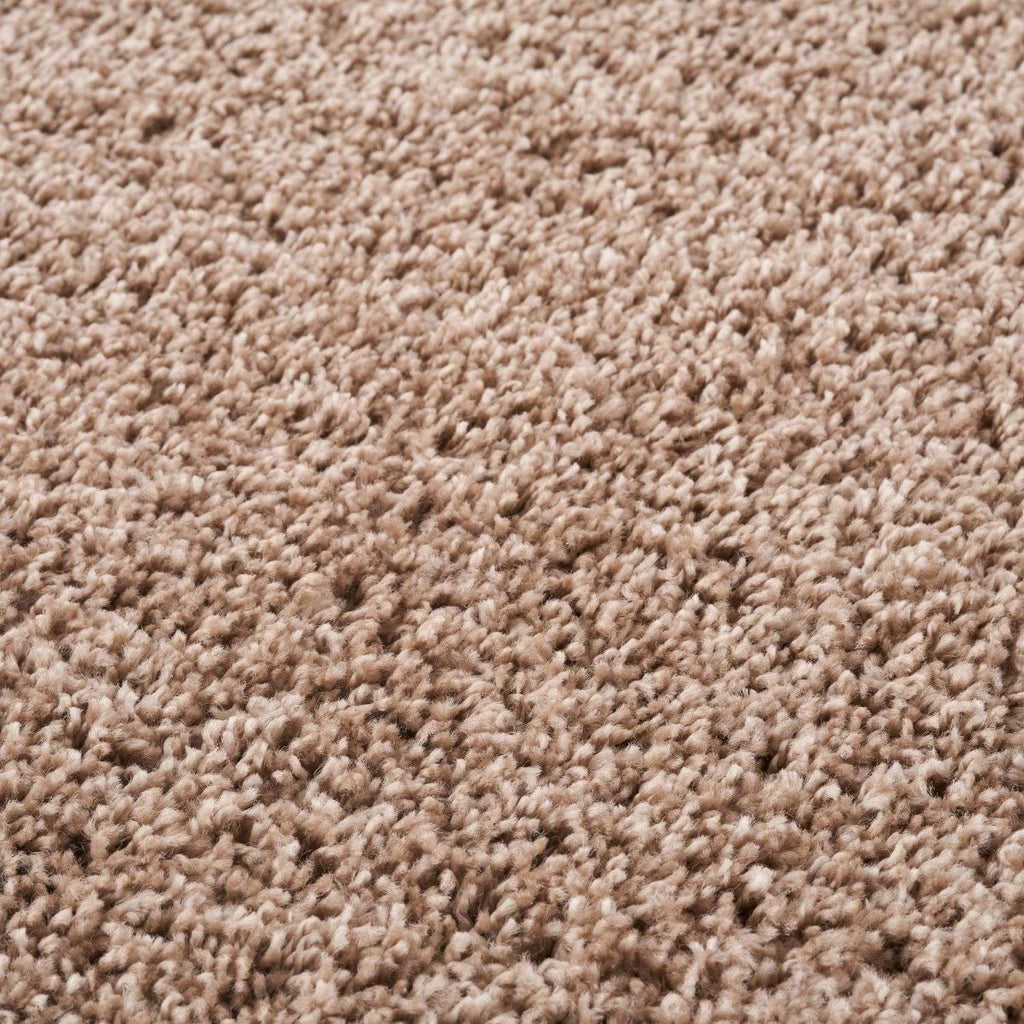 Solid Beige Shaggy Rug