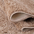 Solid Beige Shaggy Rug