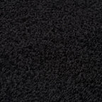 Solid Black Shaggy Rug