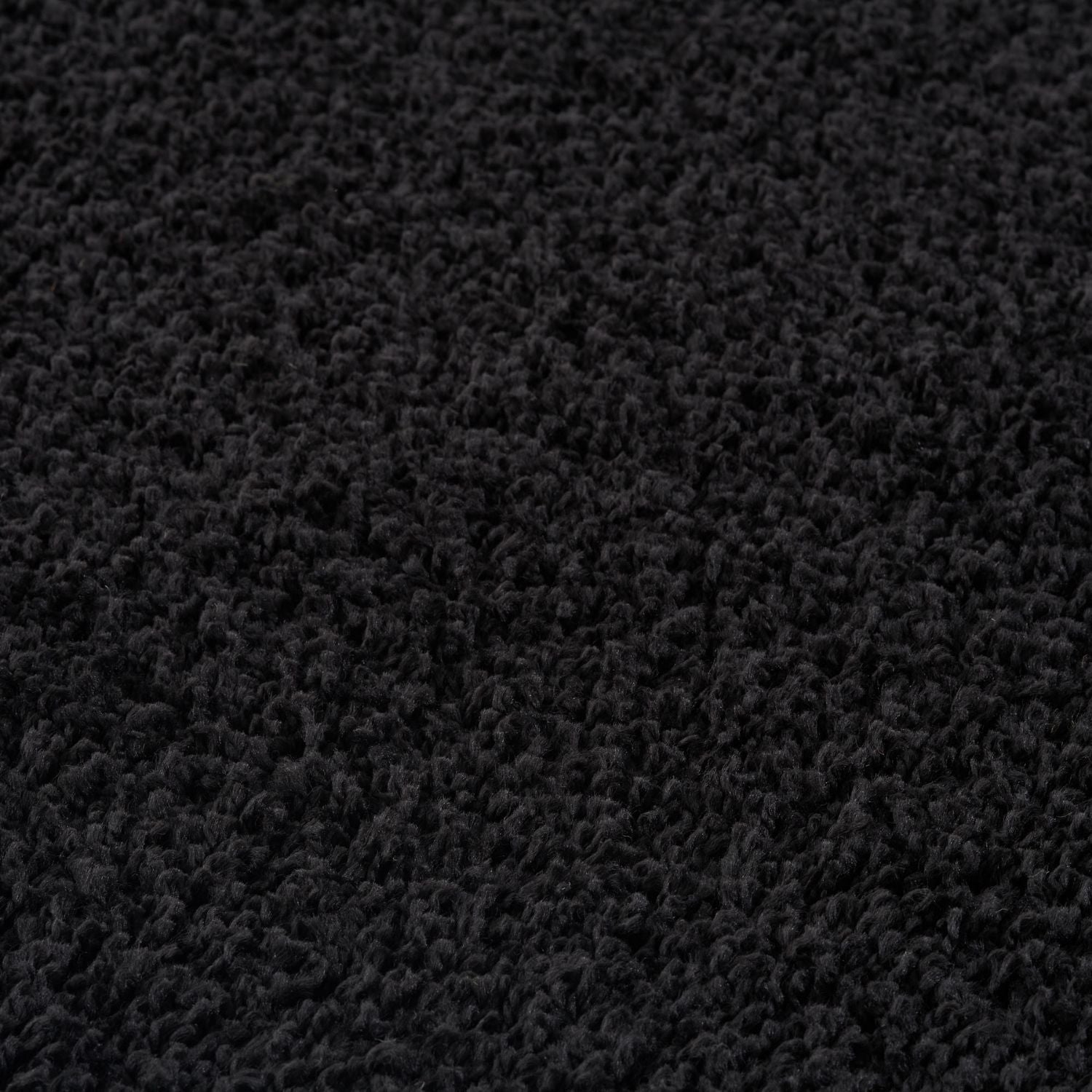 Solid Black Shaggy Rug