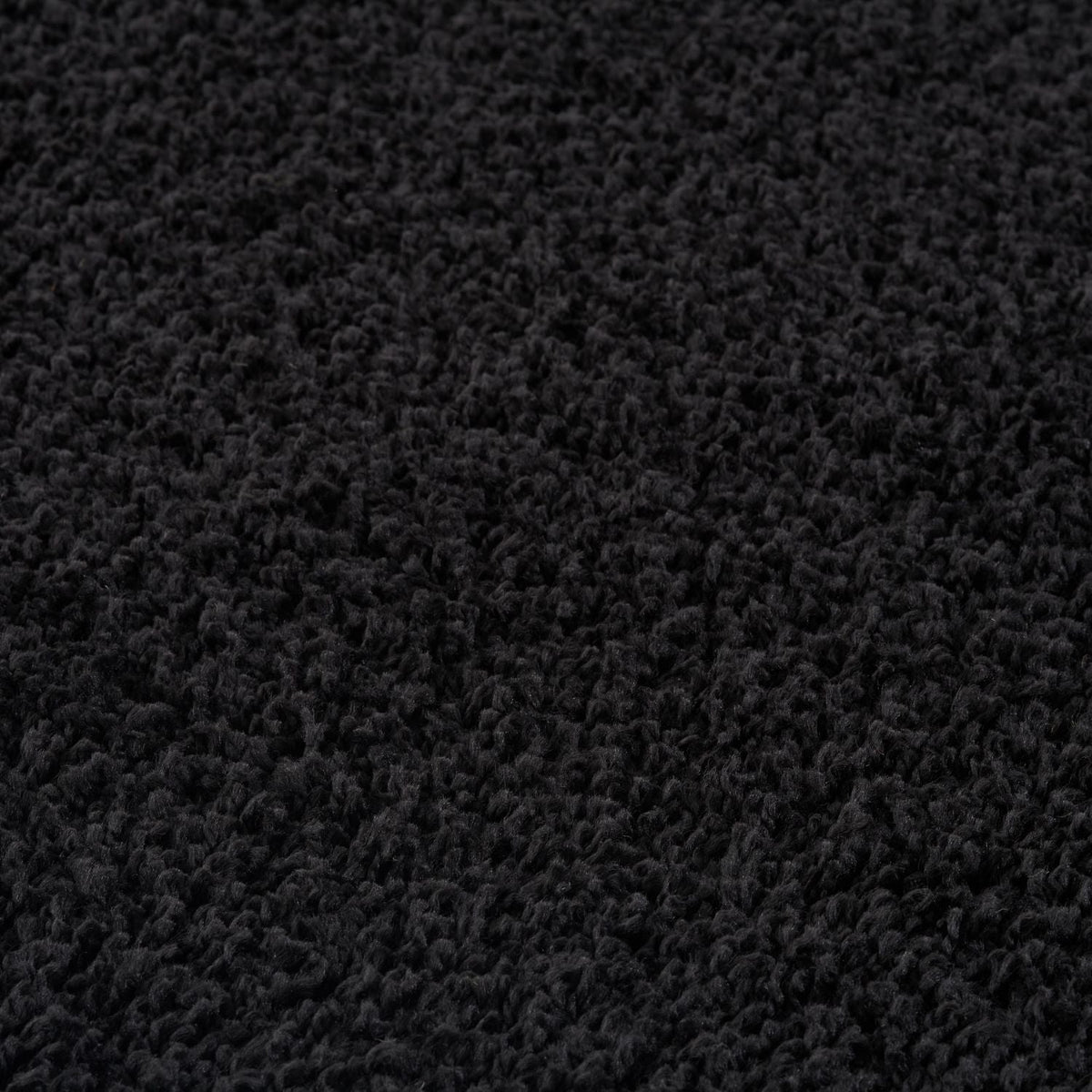 Solid Black Shaggy Rug
