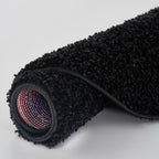 Solid Black Shaggy Rug