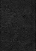 Solid Black Shaggy Rug