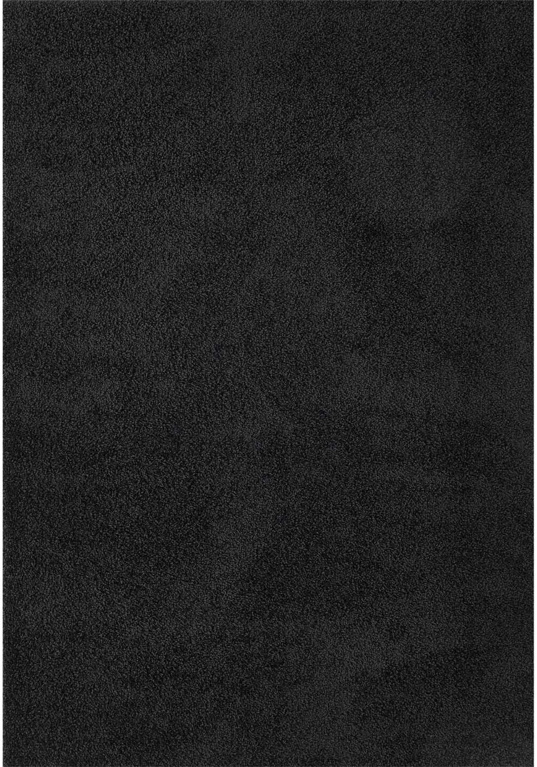 Solid Black Shaggy Rug