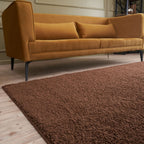 Solid Brown Shaggy Rug