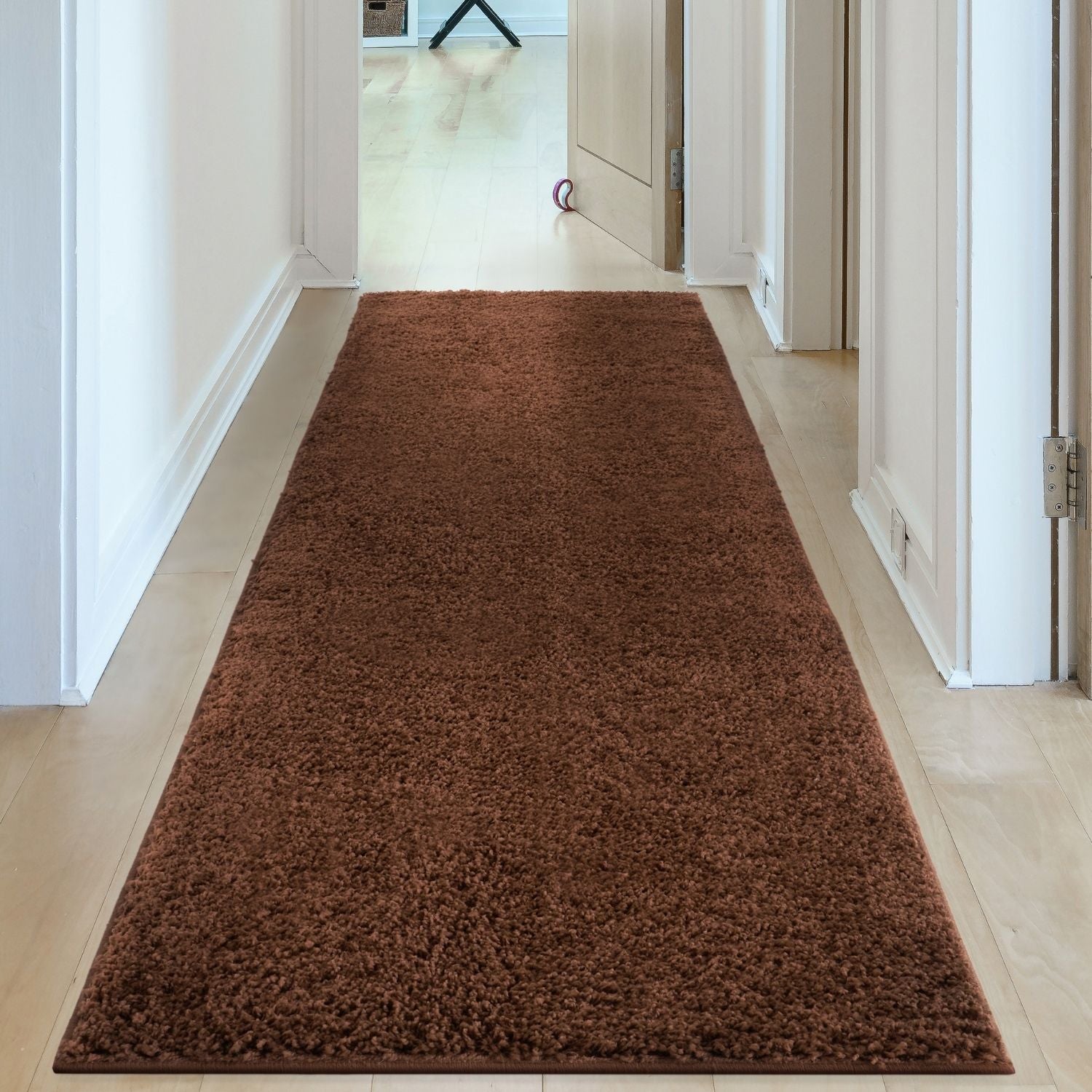 Solid Brown Shaggy Rug