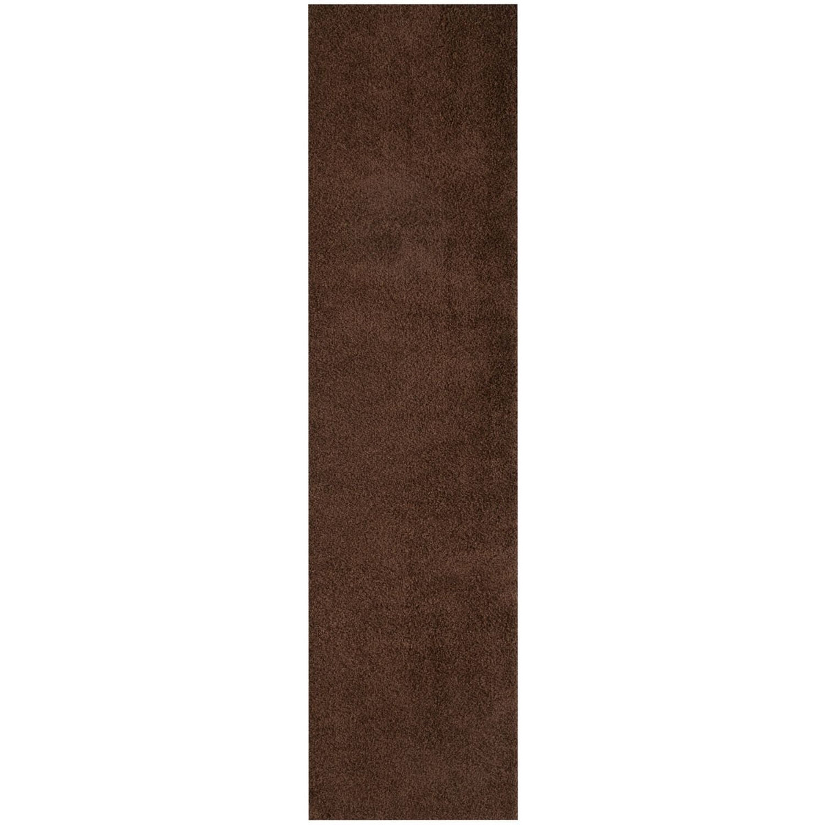 Solid Brown Shaggy Rug 80X300 cm