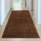 Solid Brown Shaggy Rug