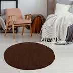 Solid Brown Shaggy Rug