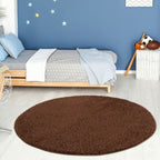 Solid Brown Shaggy Rug