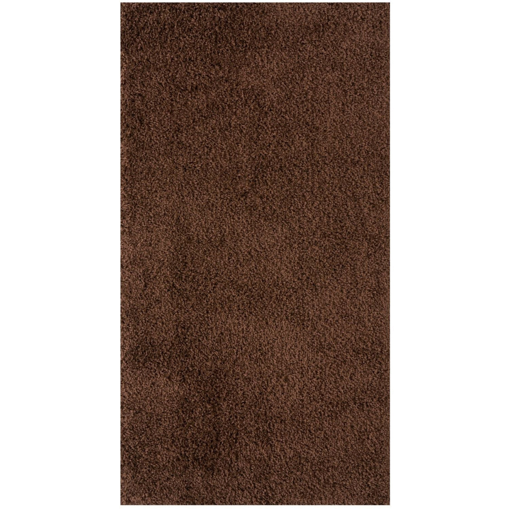 Solid Brown Shaggy Rug