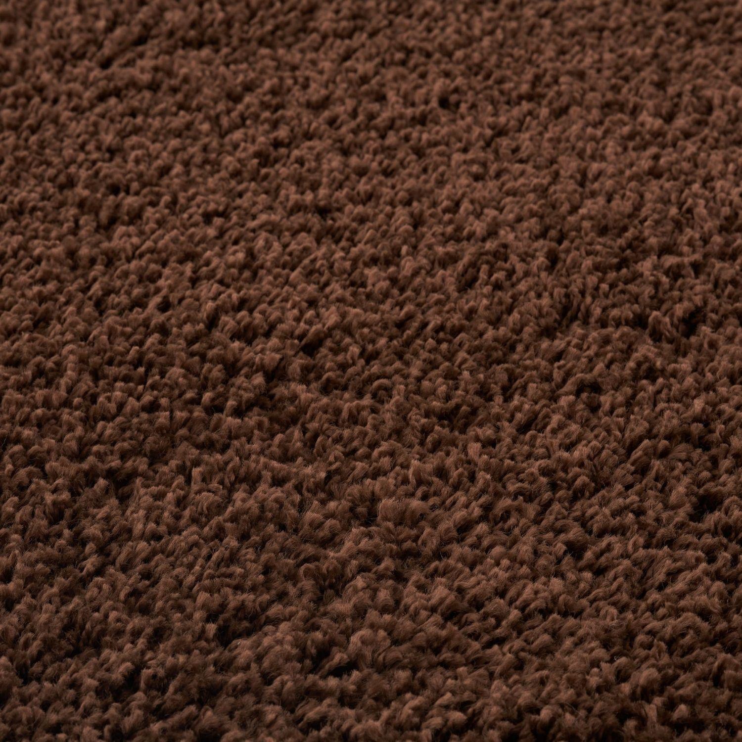 Solid Brown Shaggy Rug