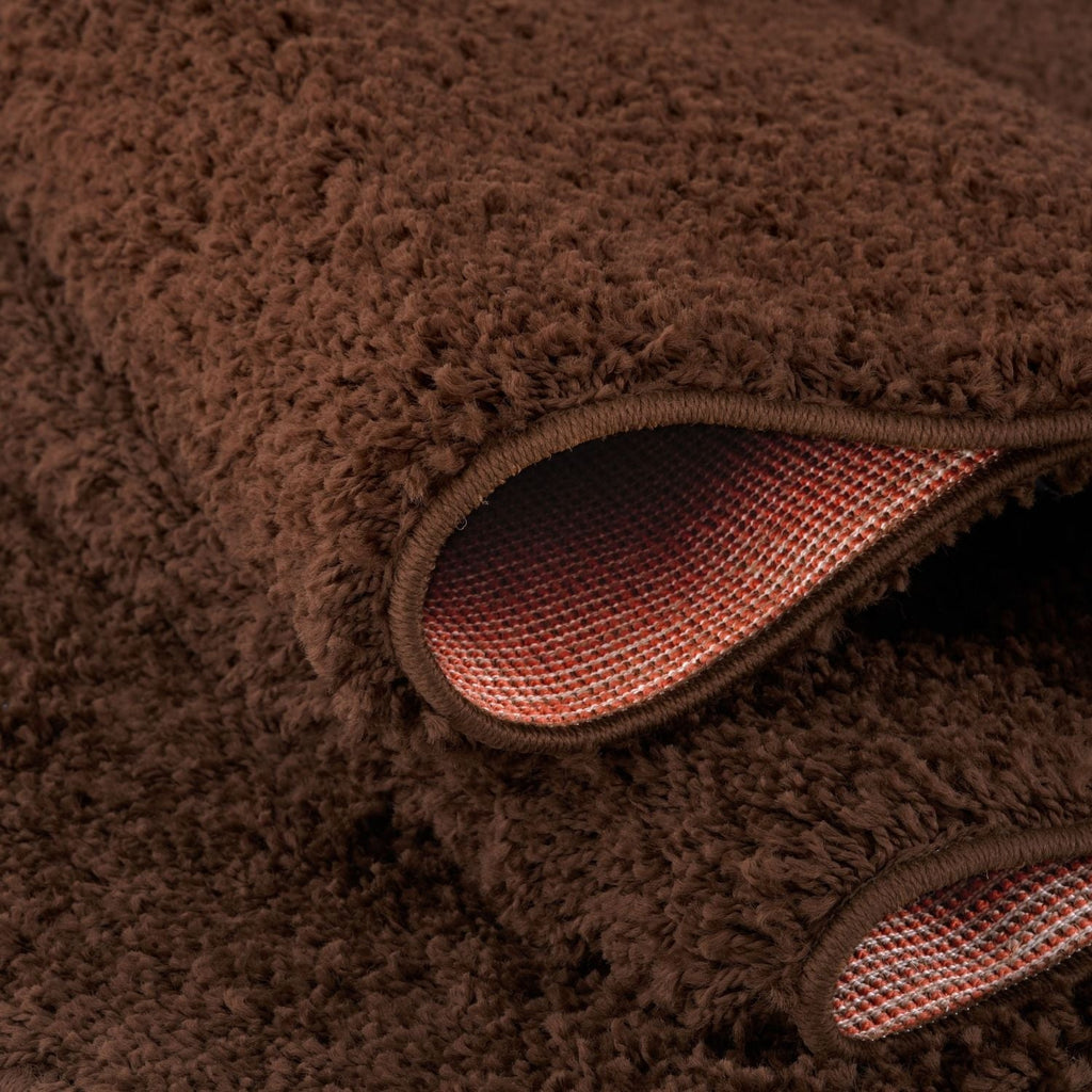 Solid Brown Shaggy Rug