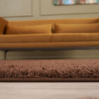 Solid Brown Shaggy Rug