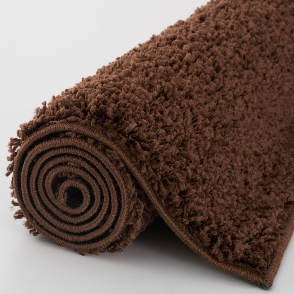 Solid Brown Shaggy Rug