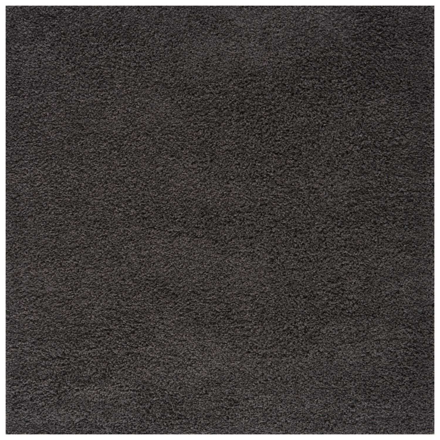 Solid Dark Grey Shaggy Rug