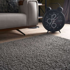 Solid Dark Grey Shaggy Rug