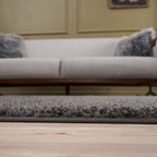 Solid Dark Grey Shaggy Rug