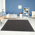 Solid Dark Grey Shaggy Rug