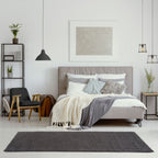 Solid Dark Grey Shaggy Rug
