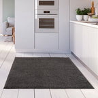 Solid Dark Grey Shaggy Rug