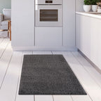 Solid Dark Grey Shaggy Rug