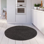 Solid Dark Grey Shaggy Rug