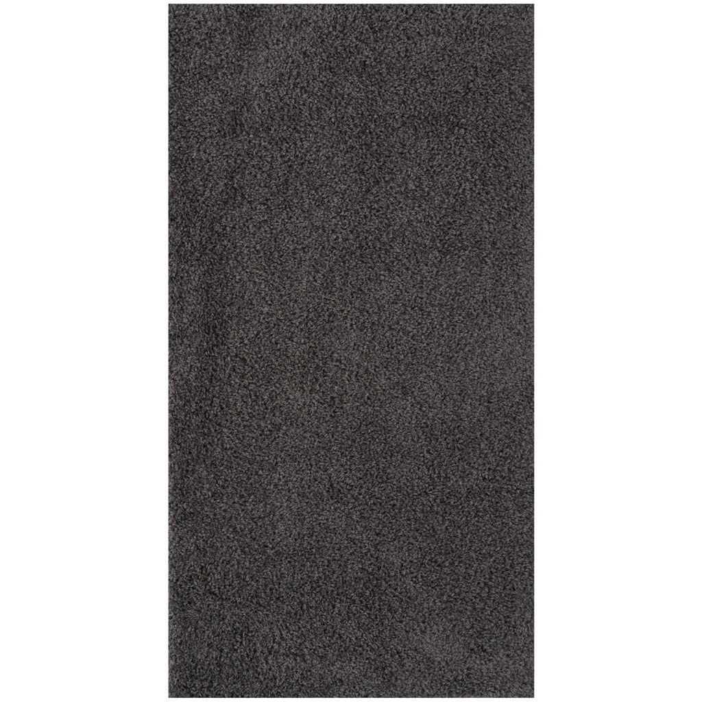 Solid Dark Grey Shaggy Rug
