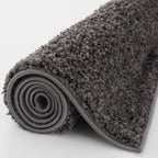 Solid Dark Grey Shaggy Rug