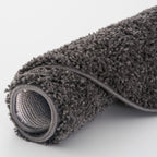 Solid Dark Grey Shaggy Rug